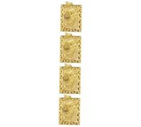 Angoily 4pcs Antique Style Brass Tiger Pendant Zodiac Tiger Charm for DIY Crafts Decorative Jewelry Keychains Lightweight Durable Unique Chinese Zodiac Design