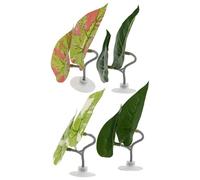 Angoily 4pcs Betta Leaf Hammock Artificial Aquarium Decoration Simulated Plastic Plants Betta Fish Resting Beds for Fish Tank Breeding and Relaxing