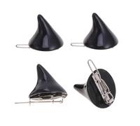 Angoily 4pcs Black Devil Horn Hair Clips Lightweight Plastic Hairpins for Halloween Party Headwear Protect The Hair Festival Accessories