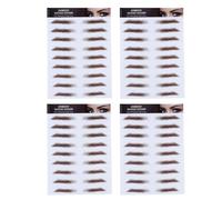 Angoily 4pcs Brown Water Transfer Eyebrow Stickers 6d Hair-like Fake Eyebrow Tattoos with Easy Application and Reusable Design for Natural Grooming and Shaping