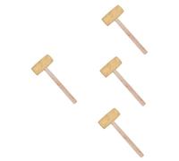 Angoily 4pcs Carpenter Hammer for Woodworking Small Wooden Mallet Hammer Smooth Finish for DIY