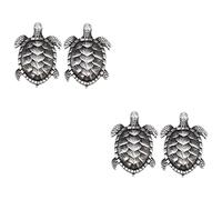 Angoily 4pcs Cartoon Turtle Shaped Alloy Drawer Door Handles for Cabinets and Wardrobes Unique Design Suitable for Furniture and Replacement Antique Finish