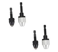 Angoily 4pcs Change Drill Chuck Adapter Set Shank Drill Chuck Converter for Quick Bit Switching Compatible and for Garage and Home Use