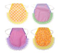 Angoily 4pcs Chicken Saddle Plumage Protector for Hen Apron Poultry Saddle Harness Poultry Vest for Mating Protection Chicken Clothing Hen Apron