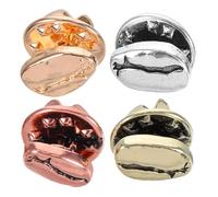 Angoily 4pcs Coffee Bean Metal Pin Badges for Bags and Clothes, Alloy Brooch Pins Creative Shining Look, for Parties and Christmas Accessories Style
