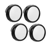 Angoily 4Pcs Cubicle Mirror for Desk Portable Rear View Convex Security Mirror Compact Design for Office Monitors Enhance Awareness Black Finish