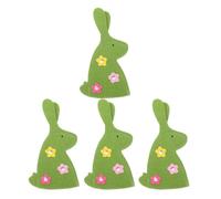 Angoily 4pcs Cute Rabbit Shaped Egg Covers Bags for Easter Party Tabletop | Nonwoven Fabric, Green Finish, Reusable Holiday Decor, or Chocolate Eggs, Easy to Use