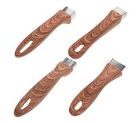 Angoily 4pcs Detachable Wooden Pot Handles Replacement Long Grip Pan Handles for Milk Pan Frying Non-Stick Cookware Accessories Compatible Universal Pots