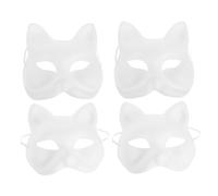 Angoily 4Pcs DIY Blank Masquerade Masks Lightweight Paper Animal Masks for Creative Painting for Parties Fashion Shows and Special Events