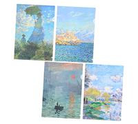 Angoily 4pcs Document Folders PP File Holders for Office and School Chic Multi Function Document Organizers Protecting Papers from Water and Deformation