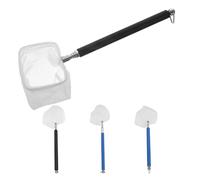 Angoily 4Pcs Extendable Aquarium Fish Net Set with Telescopic 18-55Cm Stainless Steel Handles Fine Mesh Shrimp and Fish Catch Nets for Aquarium Cleaning