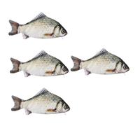 Angoily 4pcs Fish Shaped Pencil Case Funny Pencil Pouch for Ocean Animals Lover Cute Kawaii for Girls Fish Pen Bag for Stationery Organizer for School Supplies