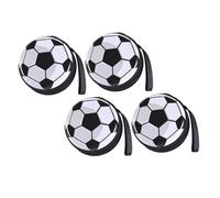 Angoily 4pcs Football Pattern Tinplate Storage Bags Small Rounded Coin Change Purses Compact Organizer for Daily Use with Random Inner Colors Random Color