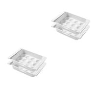 Angoily 4pcs Fridge Fruit Storage Holder White Kitchen Storage Boxes for Fridge Fruit Containers for Refrigerator Draw Type Organiser