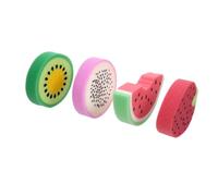 Angoily 4pcs Fruit Shaped Bath Sponges for Shower Cute Exfoliating Sponges for Body Boys and Girls Wash Fruit Bath