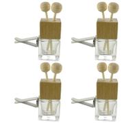 Angoily 4pcs Glass Aroma Essential Oil Bottles for Car Diffuser with 8ml Capacity, Classic Shape, Good Sealing, Not Easy to Leakage, for Bookshelf and Dressing Tables Decoration