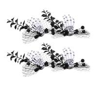 Angoily 4pcs Halloween Headwear Skeleton Horror Skull Hand Clips Zombie Punk Horror Barrettes for Women Girls Party Accessories