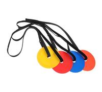 Angoily 4pcs Hanging Soccer Training Targets Flat Cone Football Practice Goal Markers for Youth and Adult Soccer Skill Development Small Goal Practice Discs in Red Yellow Blue and Orange