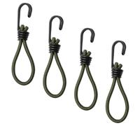 Angoily 4pcs Heavy Duty Bungee Cords with Tent Single Hook for Camping Supplies and Canopy, Lightweight Latex Elastic Rope for Fixing and Binding during Traveling and Picnic