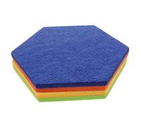 Angoily 4pcs Hexagon Felt Bulletin Boards Self Adhesive Notice Pin Boards for Home Photo Display Message Wall Decor DIY