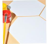Angoily 4Pcs Hexagonal Cotton Oil Painting Boards Professional Sketchpads Compact Lightweight Art Panels for Artists