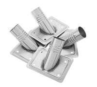 Angoily 4pcs Metal Floor Brush Handle Adapters Compatible with Wooden Poles and Mop Handles, Versatile Broom Pole Connectors for Quick Assembly in Homes and Offices