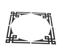 Angoily 4pcs Mirror Wall Stickers Black Peel and Stick Applique Corner Decals for Living Cabinet Furniture Decoration Space-Saving Stylish Living Decor