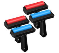 Angoily 4pcs Plastic Brayers Roller for DIY Art Tools Ink Applicators for Crafting Printmaking Stamping Gluing with Vibrant Colors and Easy Cleaning