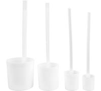 Angoily 4Pcs Plastic Wine Ladle Set - Long Handled Serving Spoon with Pouring Spout - Water Dipper Scoop Measure Pourer - Graduated Portioner for Homebrew Spirits Bartender Tasting Party