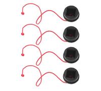 Angoily 4pcs Portable Rubber Chalk Holder for Billiard Snooker Pool Cue Chalk Protectors Black Holder Tool for Home and Club Use