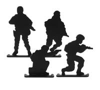 Angoily 4pcs Portable Small Shoot Targets for Practice and Training, Stainless Steel Compact Design, Easy to Carry Creative Metal Target for Precision Shooting and Versatile Training Aid