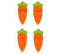 Angoily 4pcs Portable Spiral Binder Blank Notepad Set with Carrot Design, Mini Memo Pads for Office, School Planning and Daily Scheduling, Small Size for Travel and Study