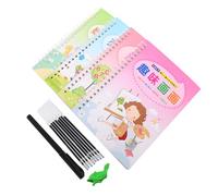 Angoily 4pcs Preschool Calligraphy Practice Copybook for English Letter Writing Workbook with Grooved Design Safe Materials for Comfortable Handwriting Training