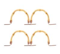 Angoily 4pcs Replaceable Bamboo Teapot Handles Easy to Install Household Kettle Handles Suitable for 9-10cm Length Convenient Kitchen Teapot Grip Accessories