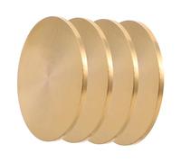 Angoily 4pcs Round Copper Stamping Plates for Handheld Stamping Metal for Precise Engraving DIY Craft Name Tags Concave Convex Design for Detailed Impressions