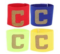 Angoily 4pcs Soccer Captains Armband and Adults, Nylon Team Leader Armlets with Flexible Design and Easy to Wear, Suitable for Team Sports and Basketball