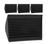 Angoily 4pcs Soundproofing Panels for Wall Corner, Low Frequency Sound Absorbing Sponge Tiles with Easy Installation, Black Acoustic Absorption Panels for Home Theater and Cinemas