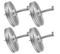 Angoily 4pcs Stainless Steel Jar Pour Spout Lids for Mason Jars, Oil and Vinegar Dispenser Caps with Pour Spouts, Kitchen Condiment Bottle Replacement Set for Cooking and Food Storage