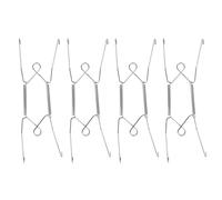Angoily 4pcs Stainless Steel Plate Hanger, W-Shaped Spring Grip, 19-23cm | Almost Invisible Profile, Expandable Wire Design, Quick No-tool Setup, Suitable for Platters, Picture Frames, Living Rooms