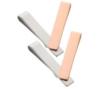 Angoily 4pcs Stainless Steel Tie Clips Set Strong Grip and Secure Hold, Simple European and American Style Men’s Accessories for Business Meetings and Parties