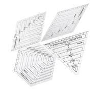 Angoily 4pcs Stitching Ruler DIY Sewing Template for Clothing Design for Quilting and Patchwork Projects Enhance Sewing Efficiency and Creativity