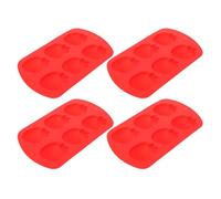 Angoily 4pcs Strawberry Candle Soap Mold Silicone 6-Slots Unique Strawberry Design Easy Demoulding Multipurpose Use for Personalizing Home Ambiance Christmas and Valentine's Day