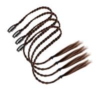 Angoily 4pcs Synthetic Braided Ponytail Extensions Made of High Temperature Fibers, Comfortable to Wear with Natural Look, Flexible Wrap around Hair Pieces for Women Daily Use