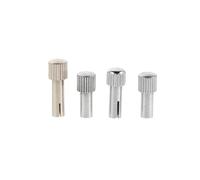 Angoily 4pcs Universal Clock Stem Replacement Knobs Set for Mechanical Twin Bell Alarm Clocks Metal Push-Pull Adjustment Parts Repair