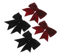 Angoily 4pcs Velvet Bow Hair Clips for Women Girls Secure Side Bangs with Sturdy Clip-on Design Stylish Bowknot Hair Accessories and Formal Events