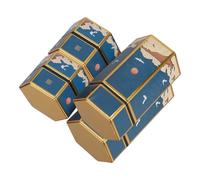 Angoily 4pcs Vintage Metal Cigarette Case Set 50g Capacity Blue Portable Tin Containers with Moisture Retention and Impact Resistant Features for Everyday Use