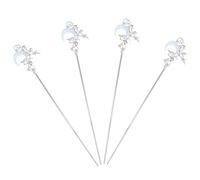 Angoily 4pcs Vintage Moon Hairpin Novelty Chinese Style Decorative Hair Fork for Women Wedding Updos and Buns Styling