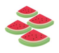 Angoily 4pcs Watermelon Shaped Sand Removal Brush for Beach, Lightweight Sponge Sand Cleaner for Clothes and Feet, Speed up Cleaning Process, for Outdoor Activities and Beach Outings