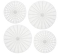 Angoily 4pcs Wide Mouth Jar Press Plates for Fermentation Mesh Presser for Pickle Jars Plastic Fermenting Press Plates for Vegetables Fruits Herbs Space-saving Canning Accessories