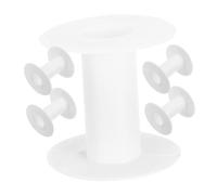 Angoily 5 Pcs Adjustable Tension Plastic Wire Spools Sturdy White Bobbin Organizer for Yarn Ribbon Cord Storage and Winding Versatile Use for Embroidery Thread and Cable Management